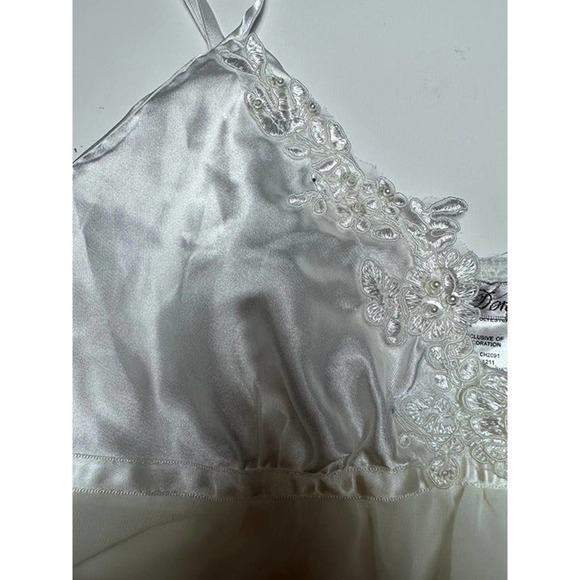 Linea Donatella Sheer Silk White lingerie Size Small - Picture 3 of 10